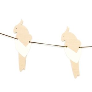 Guirlande Perroquets bois blanc NOBODINOZ l www.little-home.fr Décoration Design Chambre Bébé Enfant