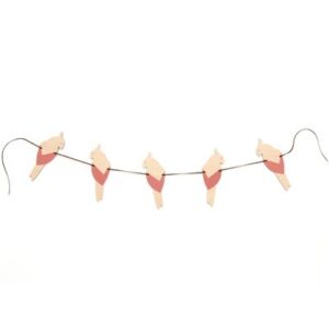Guirlande Perroquets bois rose pink NOBODINOZ l www.little-home.fr Décoration Design Chambre Bébé Enfant