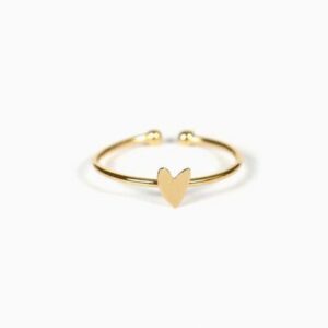 Bague ajustable coeur or GRANT TITLEE l www.little-home.fr Bijou fantaisie