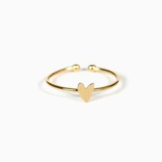 Bague ajustable coeur or GRANT TITLEE l www.little-home.fr Bijou fantaisie