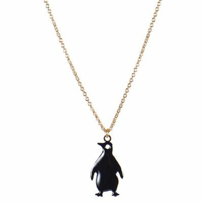 Collier enfant pingouin conrad noir LITTLE TITLEE l www.little-home.fr Bijou fantaisie enfant ado Paris