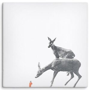 Histoire illustrée en céramique Hello Deer STORYTILES l www.little-home.fr Carreau Céramique Forêt Biche