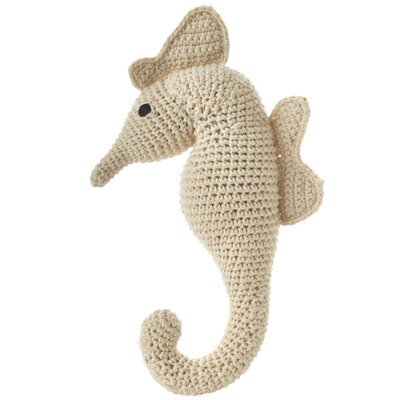 Hochet hippocampe tricot BIO naturel ANNE-CLAIRE-PETIT www.little-home.fr