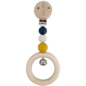 Hochet d'activité bois moutarde ocre gold PETIT STELLOU www.little-home.fr