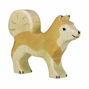 Figurine animal en bois - chien husky HOLZTIGER
