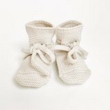 Chaussons Booties bébé naissance tricot naturel HVID