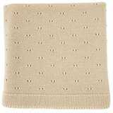 Couverture Bibi en tricot laine Bio - oat HVID
