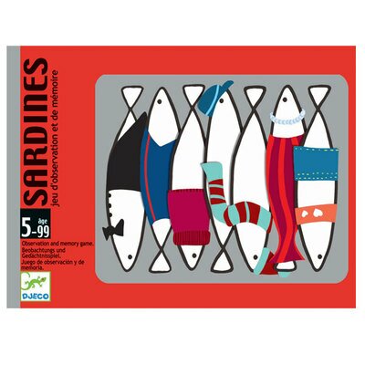 Jeu de memory les sardines DJECO Jeu de société pour enfant à partir de 5 ans