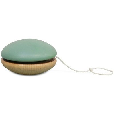 Yoyo en bois - vert tropical NOBODINOZ petit jeu et jouet en bois peint pour enfant