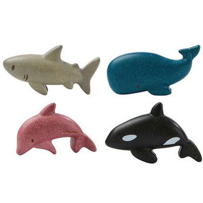 Figurines en bois 1er Age animaux de la mer PLAN TOYS www.little-home.fr
