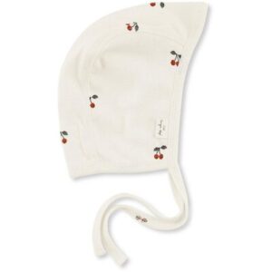 Bonnet Naissance Helmet Cerises Cherry Bio KONGES SLOJD www.little-home.fr