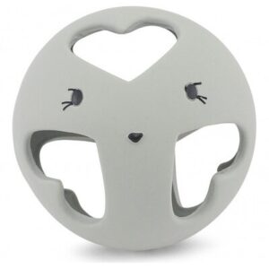 Balle sensorielle souple Gris storm KONGES SLOJD www.little-home.fr dents