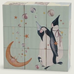 Cubes bois puzzle animaux KONGES SLOJD www.little-home.fr Jeu Jouet Eveil