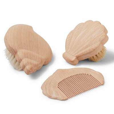 Coffret brosses et peigne Coquillages KONGES SLOJD