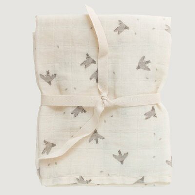 Lange 70 x 70 cm - Pigeon MAIN SAUVAGE l www.little-home.fr Nouveauté bébé