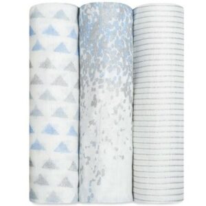 3 langes maxi-langes silky soft blue moon birch ADEN+ANAIS l www.little-home.fr Puériculture Naissance