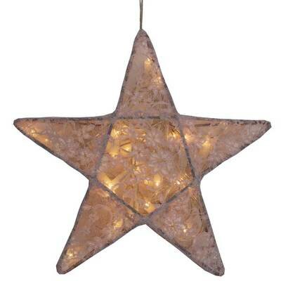 Lanterne étoile dentelle - rose fané NUMERO 74