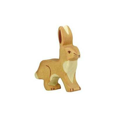 Figurine en bois - Lapin oreilles en l'air HOLZTIGER