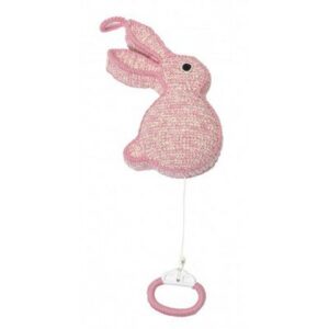 Lapin musical crochet tricot BIO rose ANNE-CLAIRE-PETIT l www.little-home.fr Jouets Tricot Design Enfant