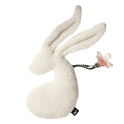 Doudou lapin Attache-tétine MIES and Co l www.little-home.fr attache sucette design promenade de bébé