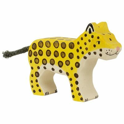 Figurine animal en bois - léopard bébé HOLZTIGER l www.little-home.fr Jouet en bois Enfant Cadeau Noël