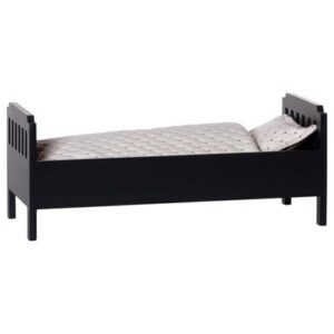 Lit bois noir - Mini MAILEG l www.little-home.fr Mobilier Poupée Accessoires Lapins Souris Maileg Jouets
