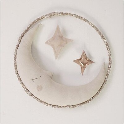 Mobile lune et étoile - or BORAMIRI l www.little-home.fr Création made in France Bio Déco Chambre enfant