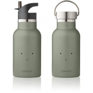 Gourde enfant métal - lapin faune green LIEWOOD