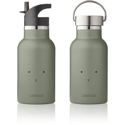 Gourde enfant métal - lapin faune green LIEWOOD