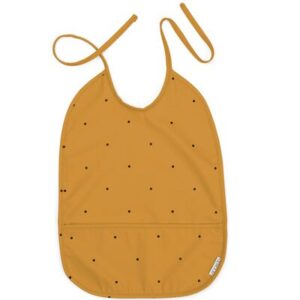 Bavoir Lai Pois ocre LIEWOOD l www.little-home.fr Bavoir déperlant Bio Serviette de table Bébé Enfant