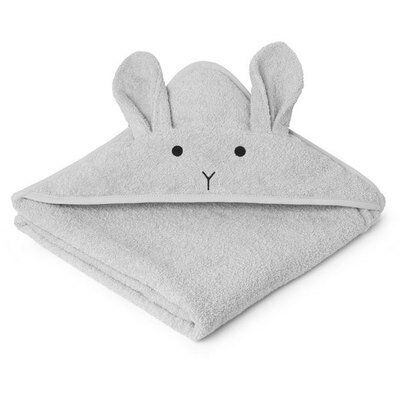 Cape de bain Lapin gris clair bio Augusta LIEWOOD l www.little-home.fr Sortie Bain Bébé Enfant Serviette