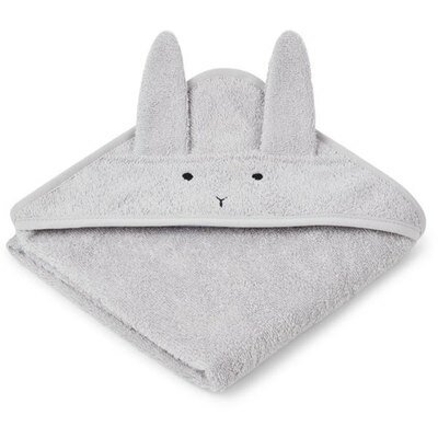 Cape de bain Lapin gris clair bio Albert LIEWOOD l www.little-home.fr Sortie Bain Bébé Enfant Serviette