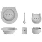 Coffret bébé Repas en bambou Chat gris LIEWOOD l www.little-home.fr Vaisselle enfant Melamine Naturelle