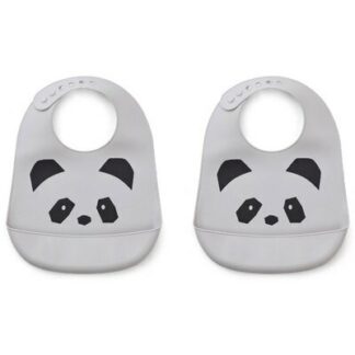 Bavoirs Tilda silicone recyclé souple panda LIEWOOD www.little-home.fr