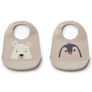 Bavoirs Tilda silicone recyclé souple Artic Mix LIEWOOD www.little-home.fr