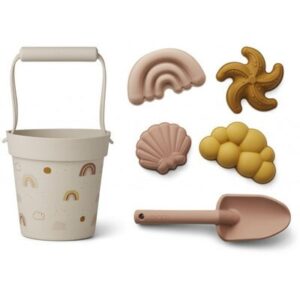 Seau Pelle Moules accessoires Plage Arc en ciel LIEWOOD www.little-home.fr