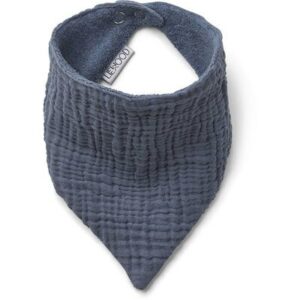 Set 2 Bavoirs bandana Bio Andrea bleu vintage LIEWOOD