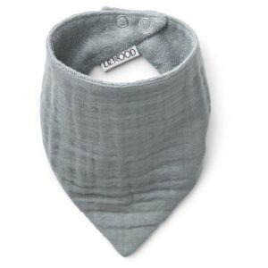 2 Bavoirs bandana Bio Andrea bleu ciel sea blue LIEWOOD www.little-home.fr