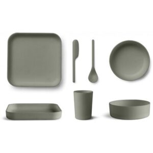 Coffret set repas bambou - vert faune green LIEWOOD