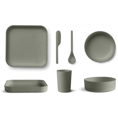 Coffret set repas bambou - vert faune green LIEWOOD