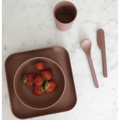 Coffret set repas enfant bambou - dark rose LIEWOOD