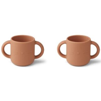 2 Tasses Silicone Gene - chat Tuscany rose LIEWOOD