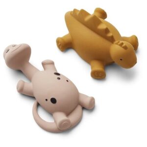 2 Jouets naturels pour le bain Algi dinosaures LIEWOOD www.little-home.fr