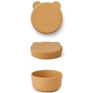 Boîte pique-nique snack - Ours jaune mellow LIEWOOD
