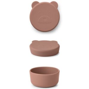 Boîte pique-nique snack - Ours dark rose LIEWOOD