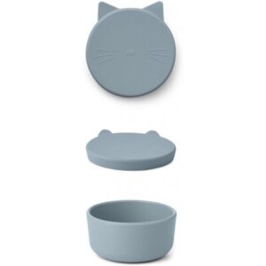 Boîte pique-nique snack - Chat bleu sea blue LIEWOOD