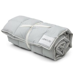 Couette Junior Kapok naturel Rayures Sea Blue LIEWOOD