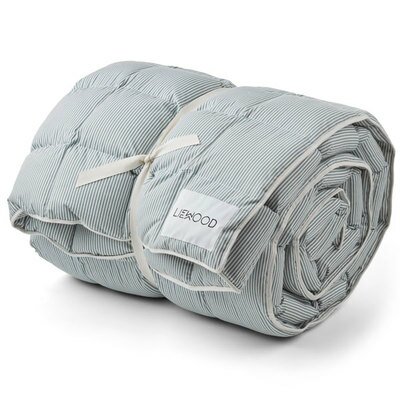 Couette adulte Kapok naturel Rayures bleues LIEWOOD