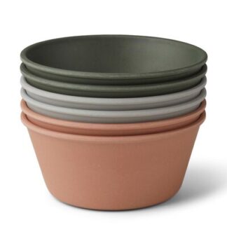 6 Bols fibre de bambou - hunter green mix LIEWOOD