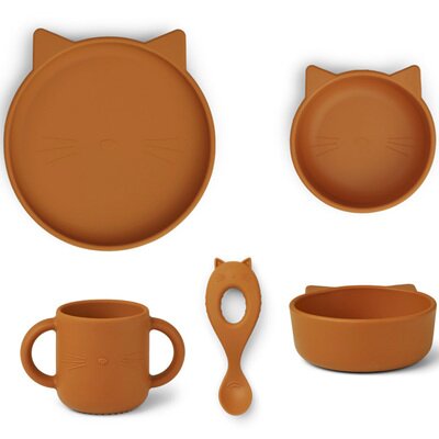 Set repas, coffret vaisselle - Chat mustard LIEWOOD